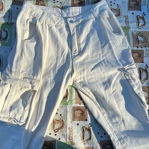 amazon cargo pants white XL pants